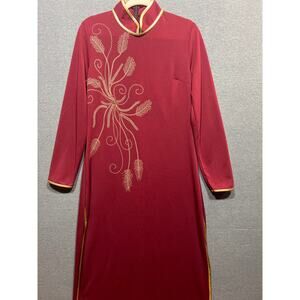 DNZ Fashion Boutique Cape Abaya Kaftan Maroon Size 40